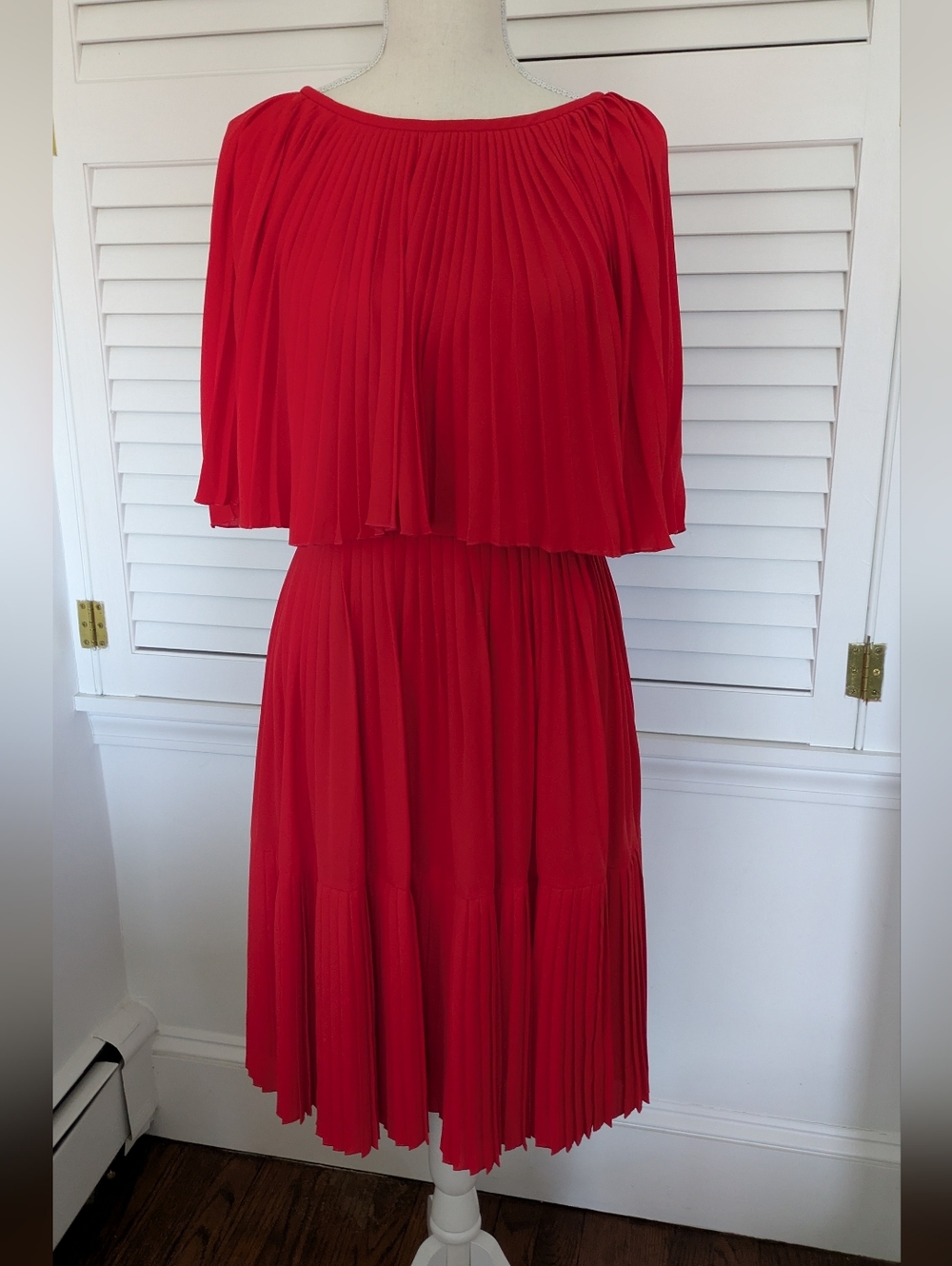 Kate Spade Collection New York Popover Cape Bodice Pleat Dress size 2